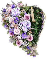 Luksuzni umjetni vijenac srce ekskluzivni ruže, hortenzije, kipić anđela i dodaci 75cm x 65cm
