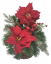 Vianočný aranžmán betonka Poinsettia vianočná ruža & bobuľe & doplnky Ø 25cm x 35cm červená