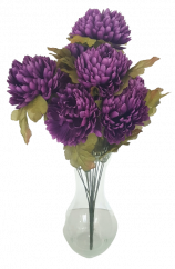 Buchet de crizanteme x10 53cm violet flori artificiale