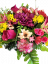 Sympathy arrangement made of artificial Dahlia, Roses, Lilies, Carnations and Accessories 55cm x 40cm x 20cm