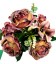 Bukiet sztuczny Piwonie, Lilie, Hortensje i dodatki 46cm brązowy