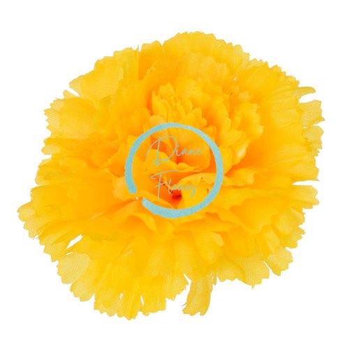 Karafiát hlava květu Ø 7cm umělá žlutá - cena je za balení 12ks