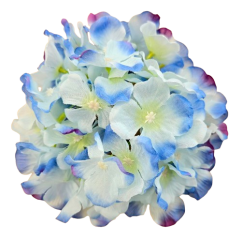 Hortenzie hlava 18cm umělá modrá