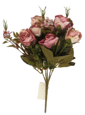 Buchet de trandafiri "10" pink 12,6 inches (32cm) flori artificiale