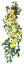 Smútočný veniec esíčko umelé ruže, karafiáty, clematis a doplnky 150cm x 50cm
