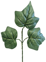 Dekoracja liść x3 35cm ciemnozielony sztuczny