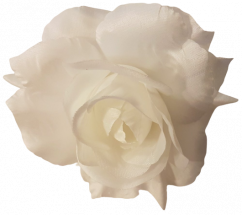 Cvetna glava vrtnice O 10cm bela umetna