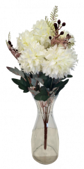 Chryzantéma kytica x11 krémová 48cm umelá