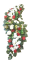 Smútočný veniec z umelých ruží a pivoniek 100cm x 35cm červená, biela, zelená