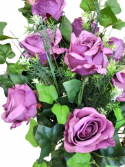 Vázaná kytice Exclusive růže a doplňky 70cm umělá