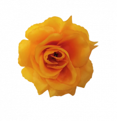 Cvetna glavica vrtnice O 10cm oranžna umetna