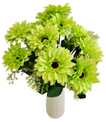 Букет от магаритки х11 32 см зелен изкуствен