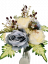 Csokor Exclusive rózsák, bazsarózsa és kiegészítők 38cm művirág