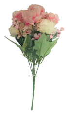 Peonie kytica "7" 30cm ružová umelá