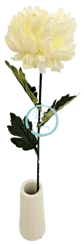Nová Chryzantéma kusová na stonke Exclusive krémová 70cm umelá