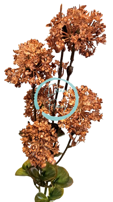 Dekorace přízdoba zeleň umělá 60cm světle hnědá