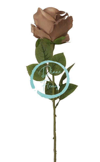 Rosa marrone artificiale da 74 cm