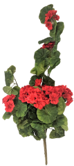Künstliche Geranien (Pelargonien) Bush "8" Rot 27,6 inches (70cm)
