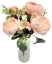 Изкуствен букет от божури, хортензии и аксесоари 42 см salmon