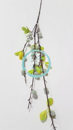 Jarní dekorace kočičky větev 72cm šedá umělá