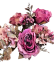 Bukiet róże i hortensje 48cm sztuczny fioletowy