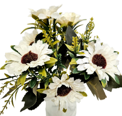 Artificial Marguerites Bouquet 32cm Cream
