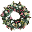 Luxusný smútočný veniec borovicový exclusive ranunculus, margarétky, chryzantémy, drobné kvietky, chmeľ a doplnky 65cm