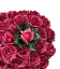 Piękny wieniec pogrzebowy "Serce" ozdobiony sztucznymi różami o wymiarach 55cm x 55cm