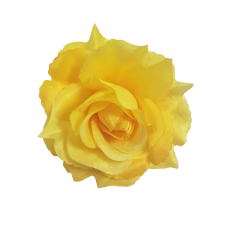Rózsa virágfej O 10 cm sárga művirág