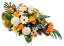 Aranjament  de mare și luxos pentru cimitir de trandafiri artificiali, gerbere, crizanteme si accesorii 95cm x 45cm x 32cm