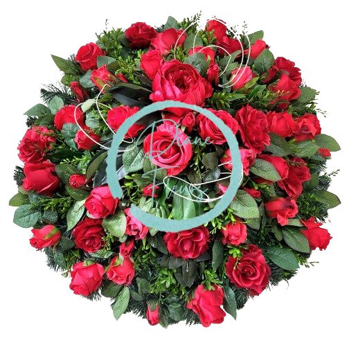 Luxus mesterséges koszorú Exkluzív rózsák és kiegészítők 70cm