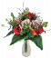 Vázaná kytice Exclusive růže, eukalyptus a doplňky 50cm umělá
