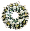 Großer Künstliche Kranz mit Rosen, Lilien, Hortensien und Zubehör Ø 85cm