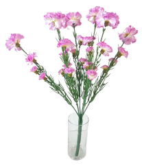 Künstliche Blumenstrauß Nelken x7 43cm Lila