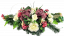 Žalni aranžma umetne vrtnice, hortenzije in dodatki 62cm x 30cm x 20cm