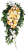 Temetési koszorú műrózsák, kalla, kardvirág és kiegészítők 130cm x 65cm
