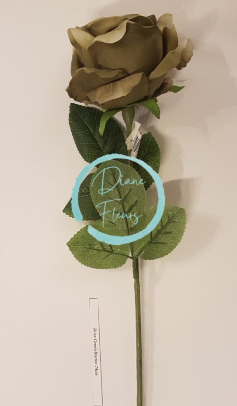 Ruža zelenohnedá 74cm umelá