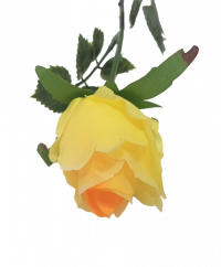 Ruža kusová 48cm žltá umelá