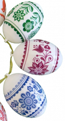 Decoration 3D Easter eggs made of recyclable plastic 6 pcs x 6cm