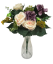 Mesterséges csokor rózsa, hortenzia, bogáncs és kiegészítők x18 44cm