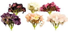 Artificial Hydrangea Head 12cm Salmon