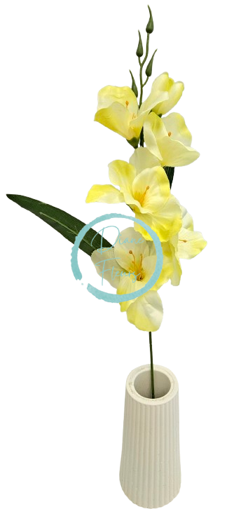 Umetna gladiola mala 52cm rumena