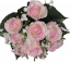 Ruže kytica ružová "9" 25cm umelá