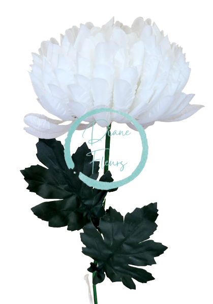Crizantemă pe o tulpină Exclusive 60cm alb flori artificiale
