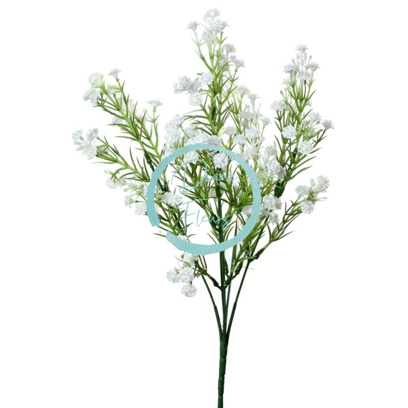 Dekorace přízdoba Gypsophila zeleň umělá 32cm