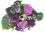 Karafiát, Ruža a Alstroméria kytica x13 35cm fialová umelá