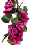 Růže kytice větev x6 88cm umělá vínová