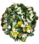 Temetési fenyőkoszorú Exkluzív Rózsák és Gladiolus és Liliom és Orchideák és Kiegészítők Ø 85cm