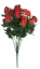 Rózsacsokor piros "12" 45cm művirág
