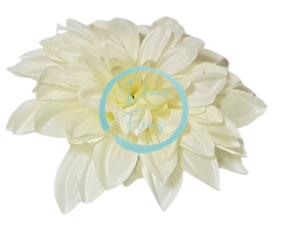 Dalia "Dahlia" główka kwiatowa O 12cm biało-kremowa sztuczna